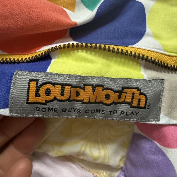 Loudmouth Polka Dot Golf Bermuda Mens Cotton Shorts Bright Fun Pattern Size 51 S - Picture 9 of 9